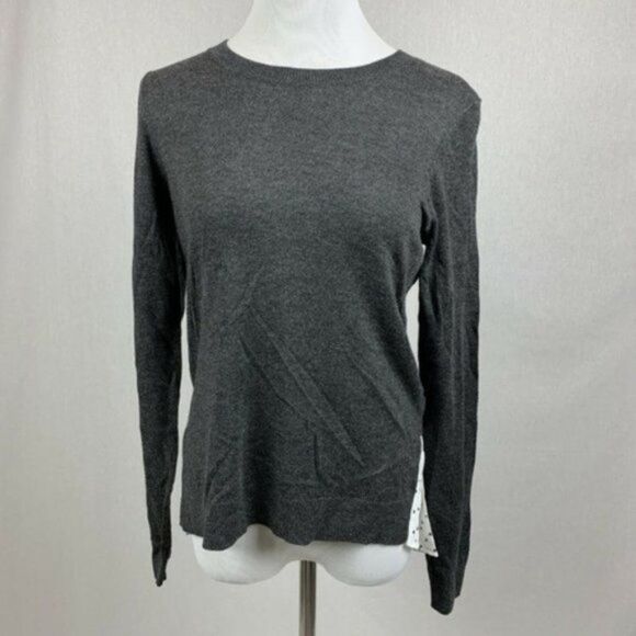 Susina mixed media long sleeve gray dot sweater - Picture 7 of 7
